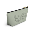 German mental health Accessory Pouch "Gönnt dir eine Pause" (Give yourself a break) Floral Makeup Bag, geschenk