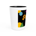 Prost! German Shot Glass, Retro Geometric Party Design by Printify