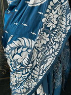 Kantha silk saree : fall pico done by Kurti Connection USA