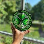 Ireland Forever Shamrock Stained Glass Gift