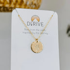Hand Stamped Medium Coin Necklace by Derive Jewelry