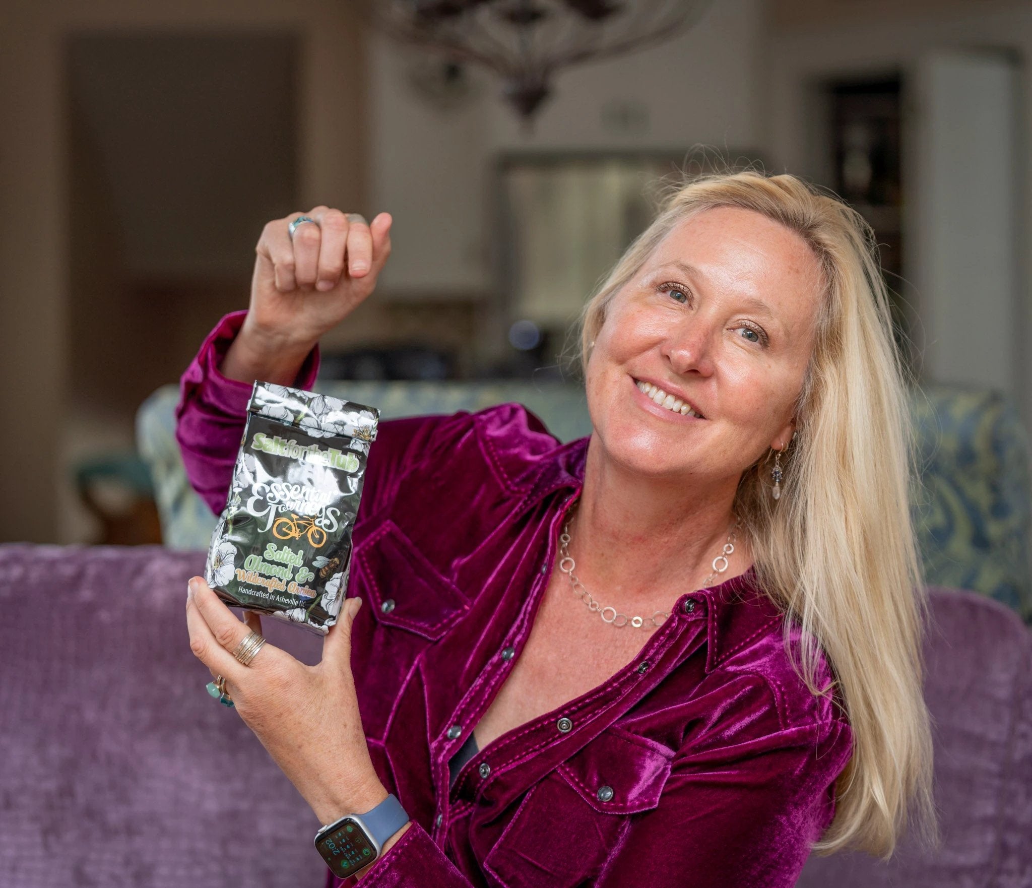 SALTED ALMOND & ARNICA BATH SALTS 16 oz. OR 32 oz. by Essential Journeys