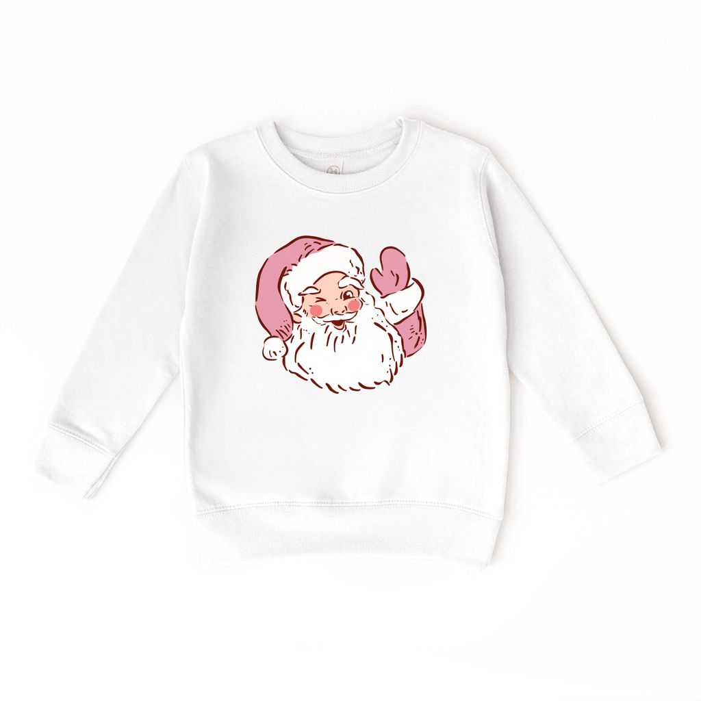 Santa Claus Wink toddler and youth Sweatshirt, Christmas collection by Benny and Ray Apparel