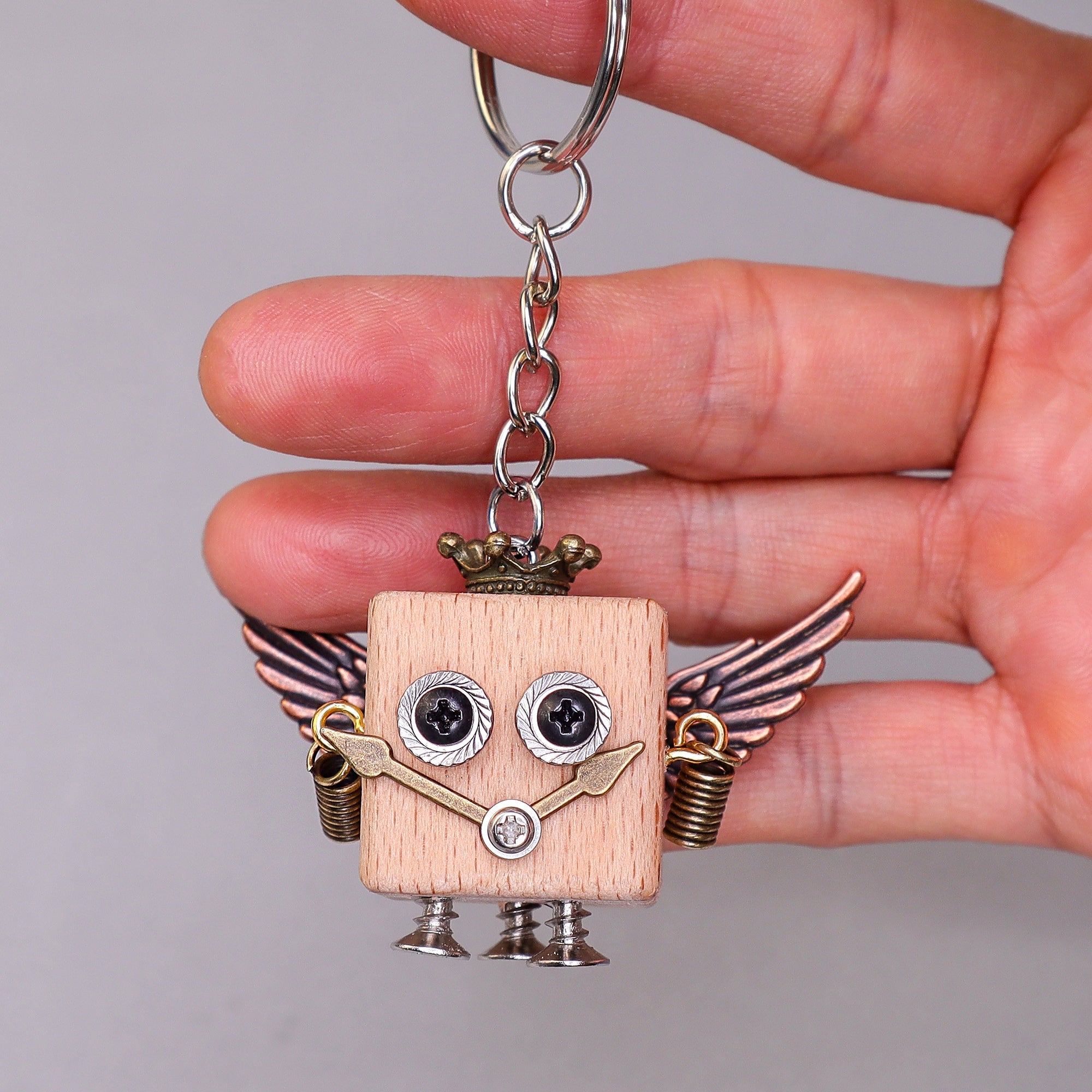 DIY Timberbot Kit – Build 2 Wooden Robots, Make Keychains & Necklaces