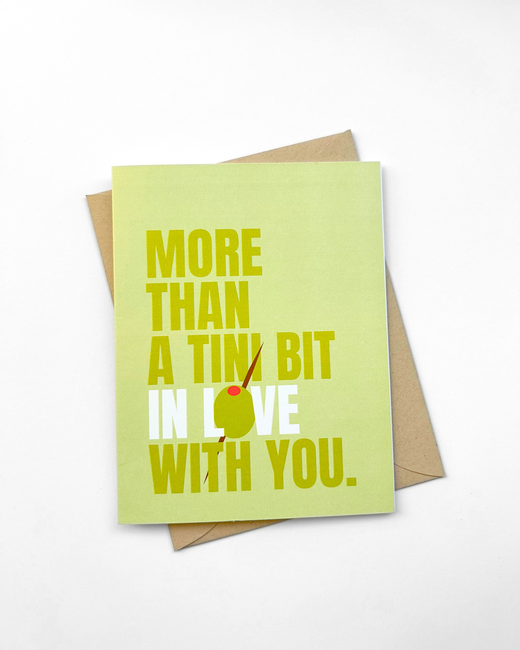 Cute Valentine's Day Card Tini Bit In Love Martini Card by Five Dot Post