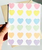 Cute Candy Heart Valentine's Card Just Because Card Anniversary Card Love Card by Five Dot Post