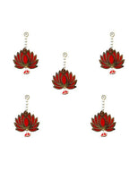 7" Long Lotus Hanging, Set of 5 Festive Decor La Vie Bien 7" Long Lotus Hanging, Set of 5