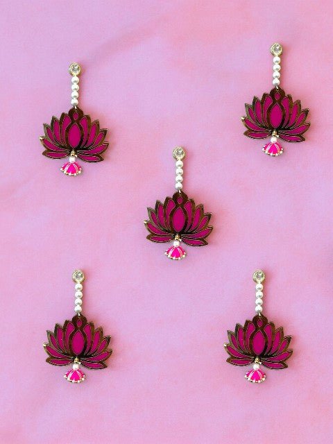7" Long Lotus Hanging, Set of 5 Festive Decor La Vie Bien 7" Long Lotus Hanging, Set of 5