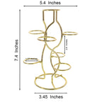 7 - Ring 3 - Tier Gold Wire Metal Sphere Crystals Egg Stand Holder Display 7.4 Inches (Taiwan)