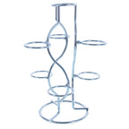 7-Ring 3-Tier Silver Wire Metal Sphere Crystals Egg Stand Holder Display 7.4 Inches Egg Decorating > Stands > Metal La Vie Bien 7-Ring 3-Tier Silver Wire Metal Sphere Crystals Egg Stand Holder Display 7.4 Inches