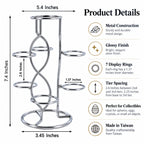 7-Ring 3-Tier Silver Wire Metal Sphere Crystals Egg Stand Holder Display 7.4 Inches Egg Decorating > Stands > Metal La Vie Bien 7-Ring 3-Tier Silver Wire Metal Sphere Crystals Egg Stand Holder Display 7.4 Inches