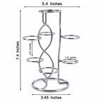 7-Ring 3-Tier Silver Wire Metal Sphere Crystals Egg Stand Holder Display 7.4 Inches Egg Decorating > Stands > Metal La Vie Bien 7-Ring 3-Tier Silver Wire Metal Sphere Crystals Egg Stand Holder Display 7.4 Inches