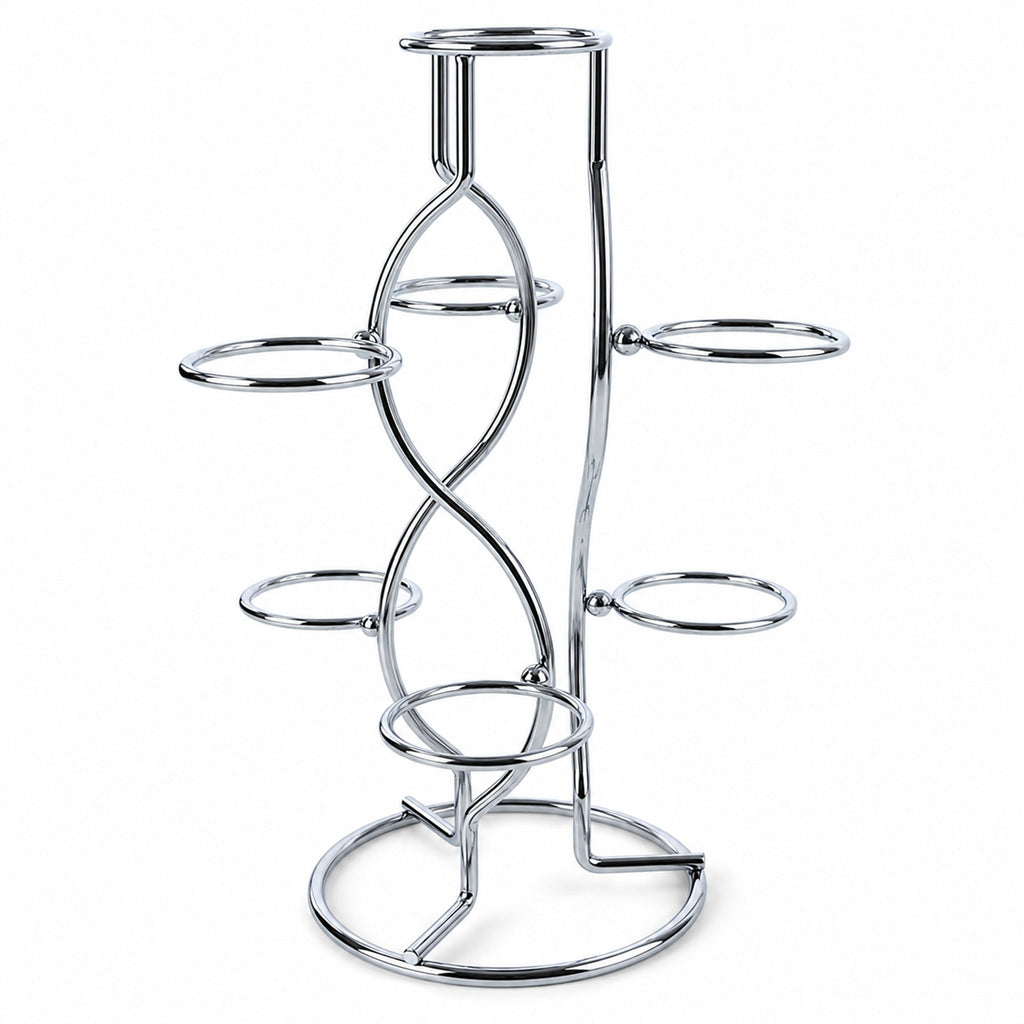 7-Ring 3-Tier Silver Wire Metal Sphere Crystals Egg Stand Holder Display 7.4 Inches Egg Decorating > Stands > Metal La Vie Bien 7-Ring 3-Tier Silver Wire Metal Sphere Crystals Egg Stand Holder Display 7.4 Inches