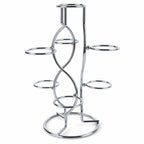 7-Ring 3-Tier Silver Wire Metal Sphere Crystals Egg Stand Holder Display 7.4 Inches Egg Decorating > Stands > Metal La Vie Bien 7-Ring 3-Tier Silver Wire Metal Sphere Crystals Egg Stand Holder Display 7.4 Inches