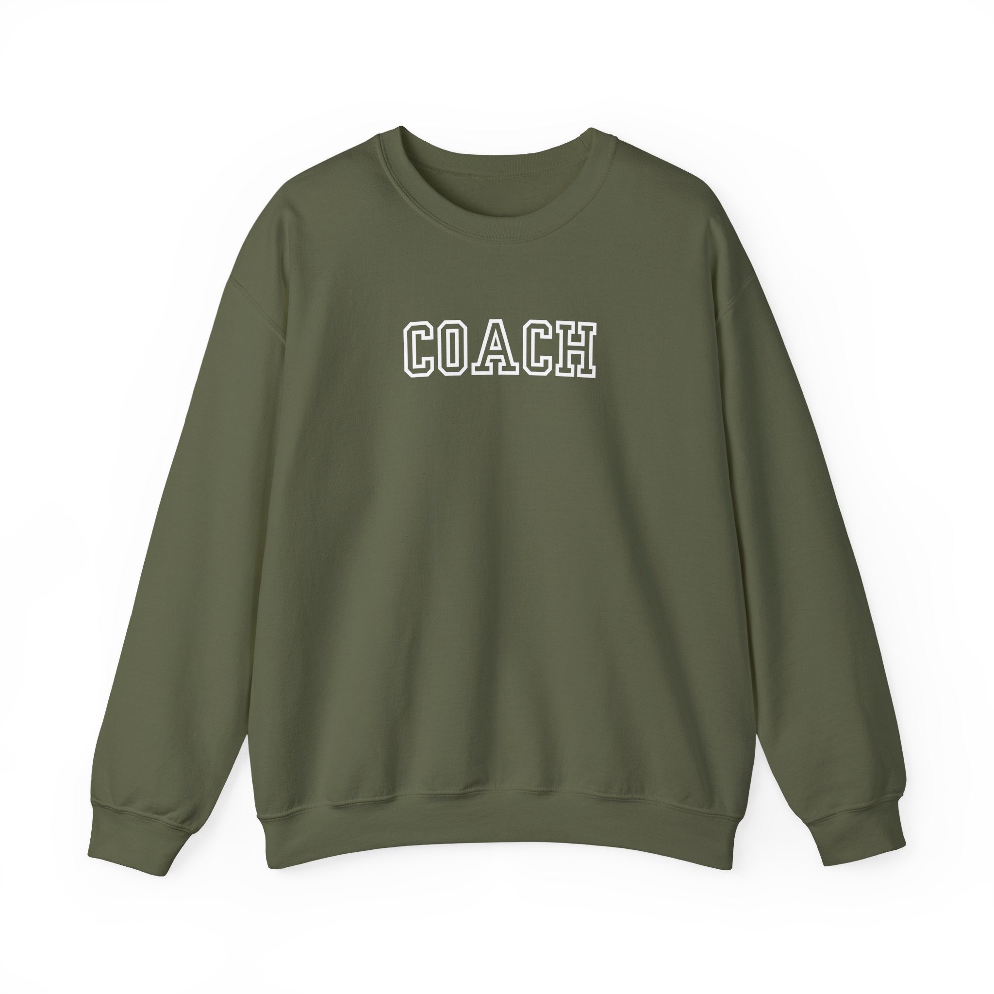 Coach Crewneck Sweatshirt Collegiate Lettering, warm Pullover