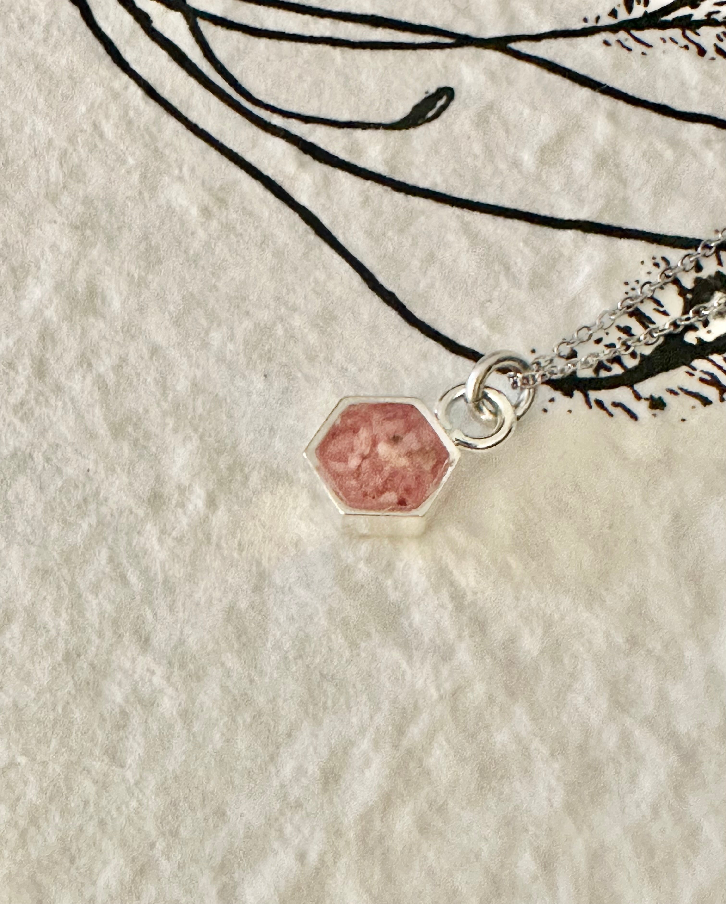 Petite Hexagon Gemstone Necklace