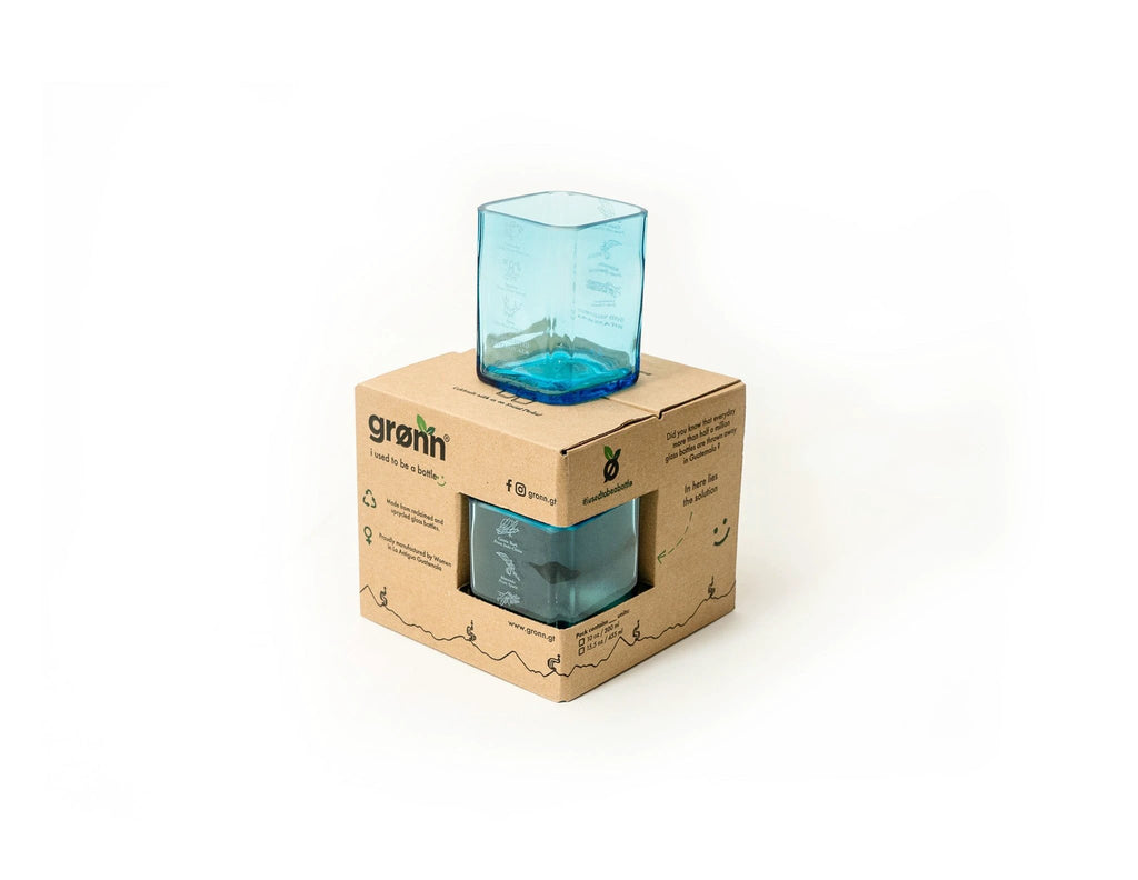 Gin Reclaimed Bottle Glassware - Set of 4 by Upavim Crafts