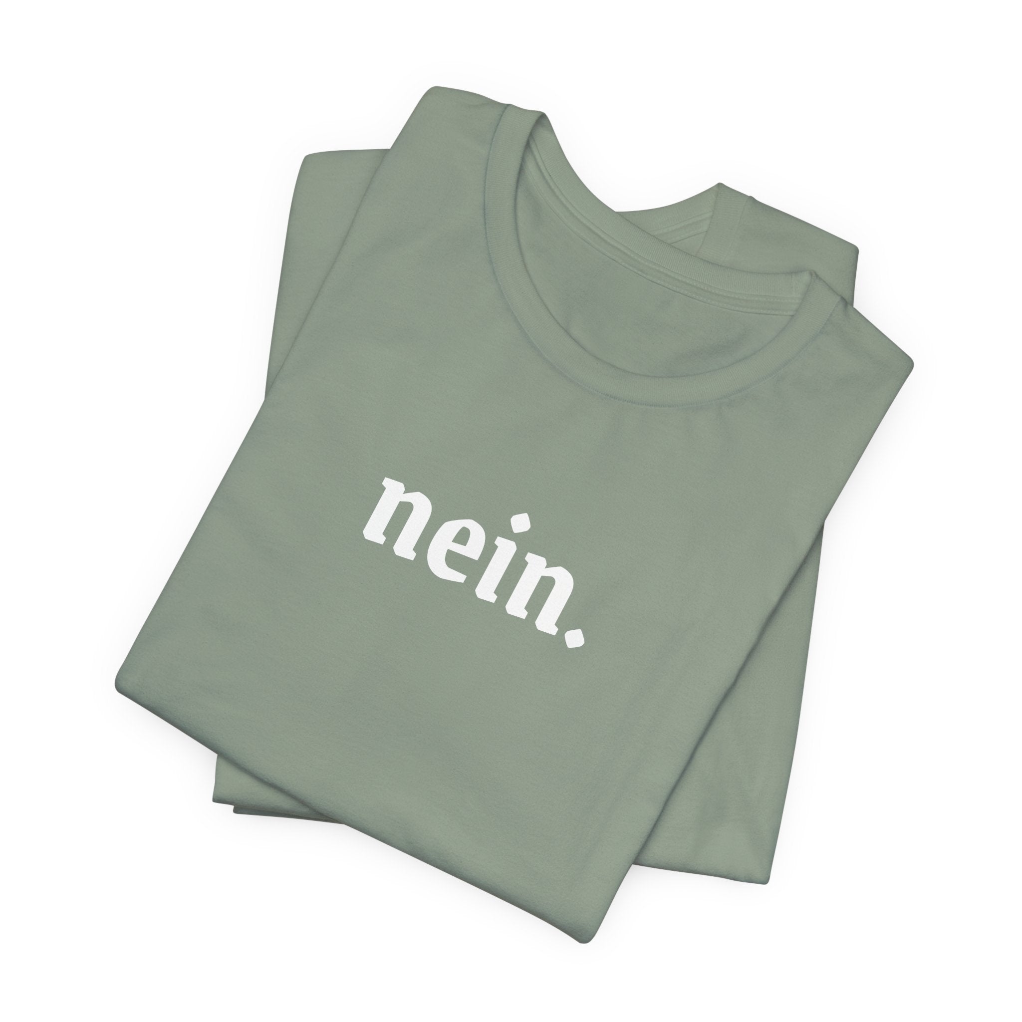 Nein. Graphic Tee, unisex Minimal German Word Tee