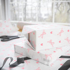 Coquette bows and hearts Wrapping Paper by Printify