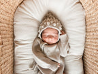 Oat Ribbed Baby Lounger Cover