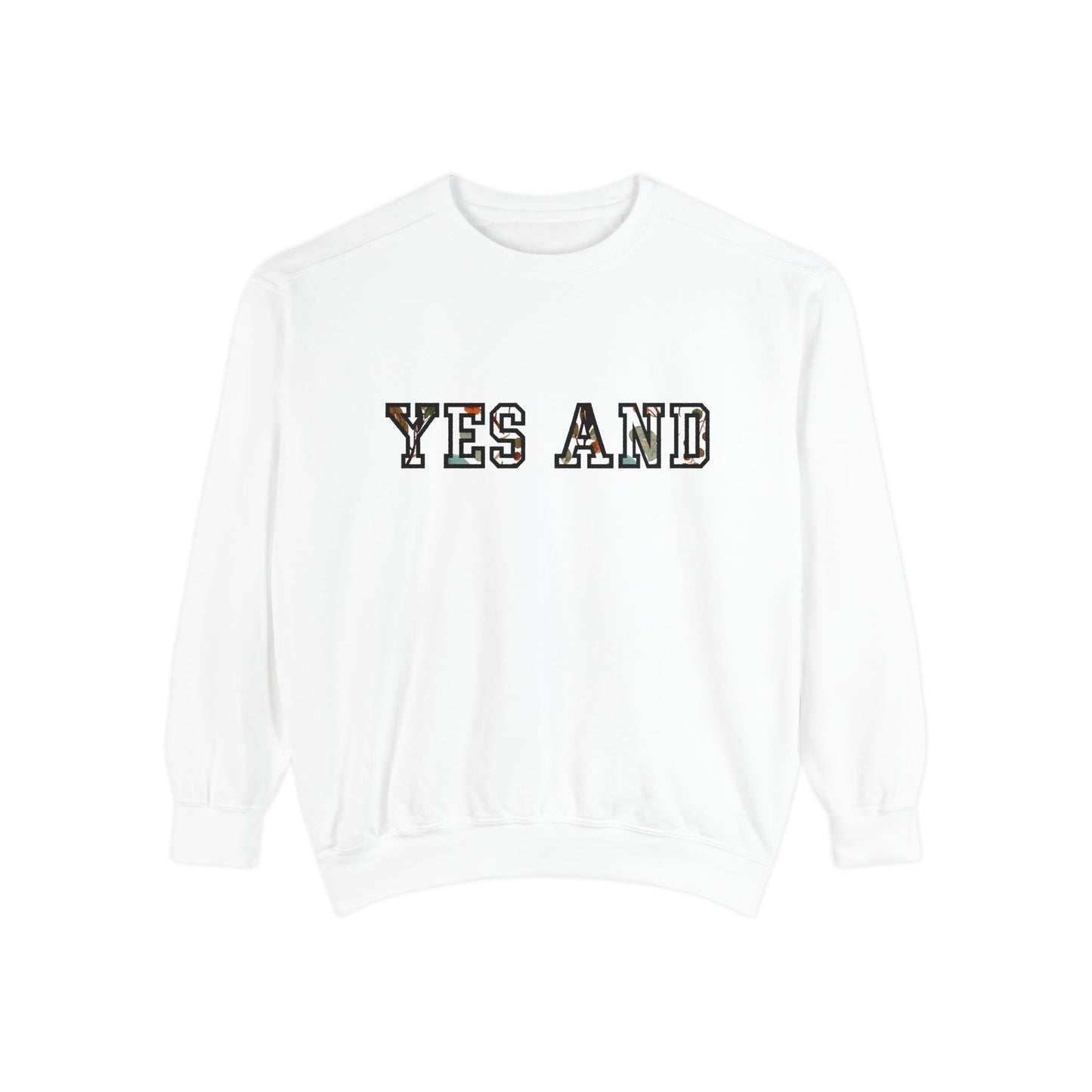 Sweat-shirt Oui et texte en bloc, couleurs confort