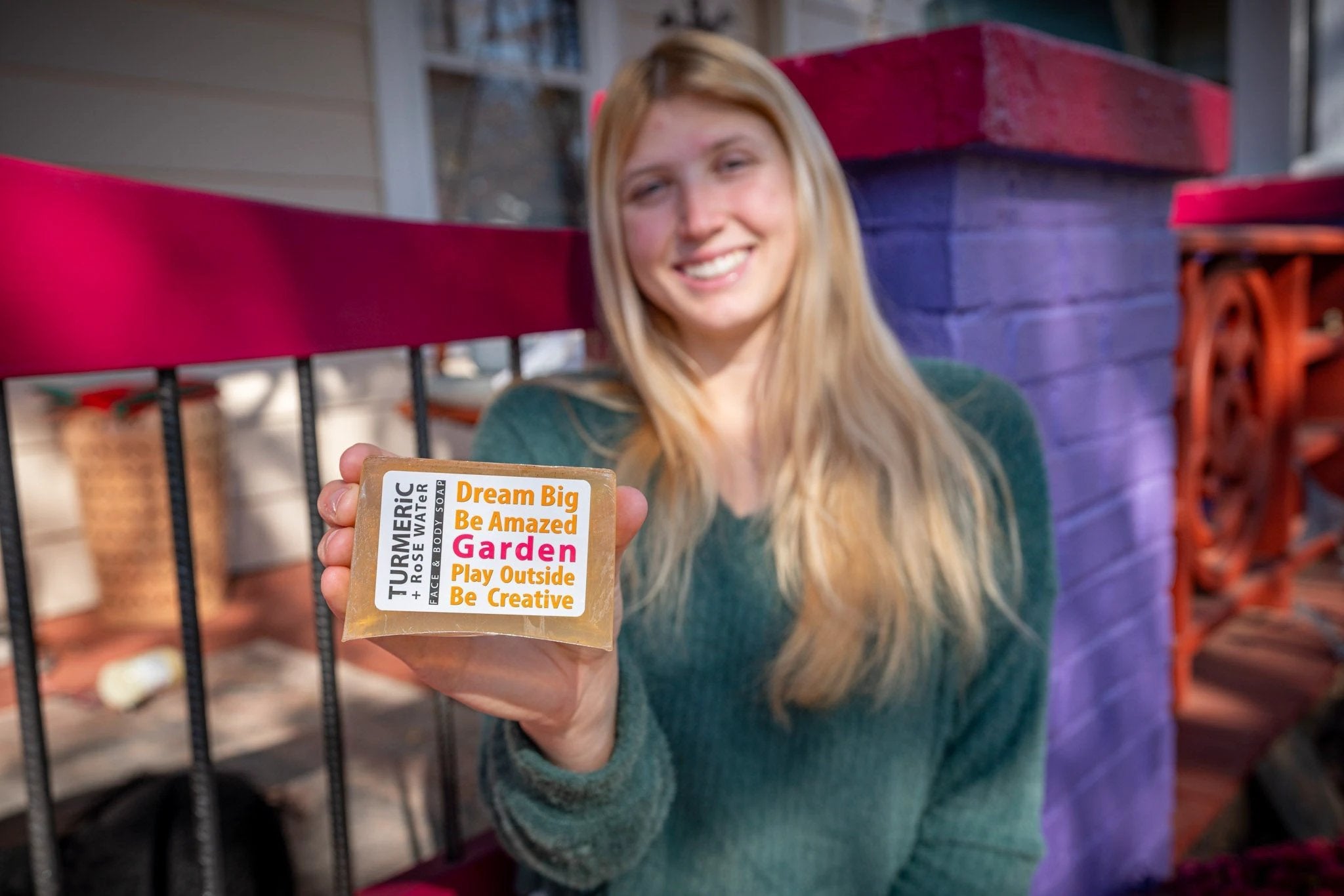 TURMERiC + Rose WATeR FACE & BODY SOAP 5 oz. by Essential Journeys