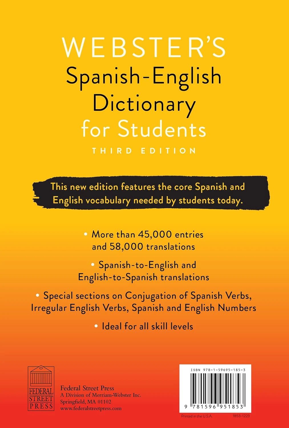 Webster's Spanish-English Dictionary for Students, Third Edition by Tia Chucha's Centro Cultural & Bookstore