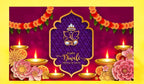 8x5 Feet Happy Diwali Fabric Reusable  Backdrop Banner