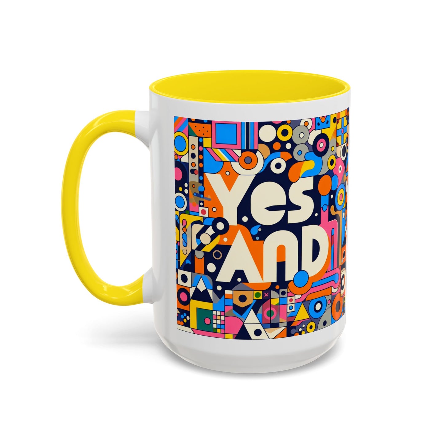 Oui, et une tasse à café avec accent d'improvisation (11, 15 oz)