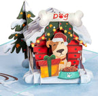 Christmas Dog House Pop Up Card by Paper Love