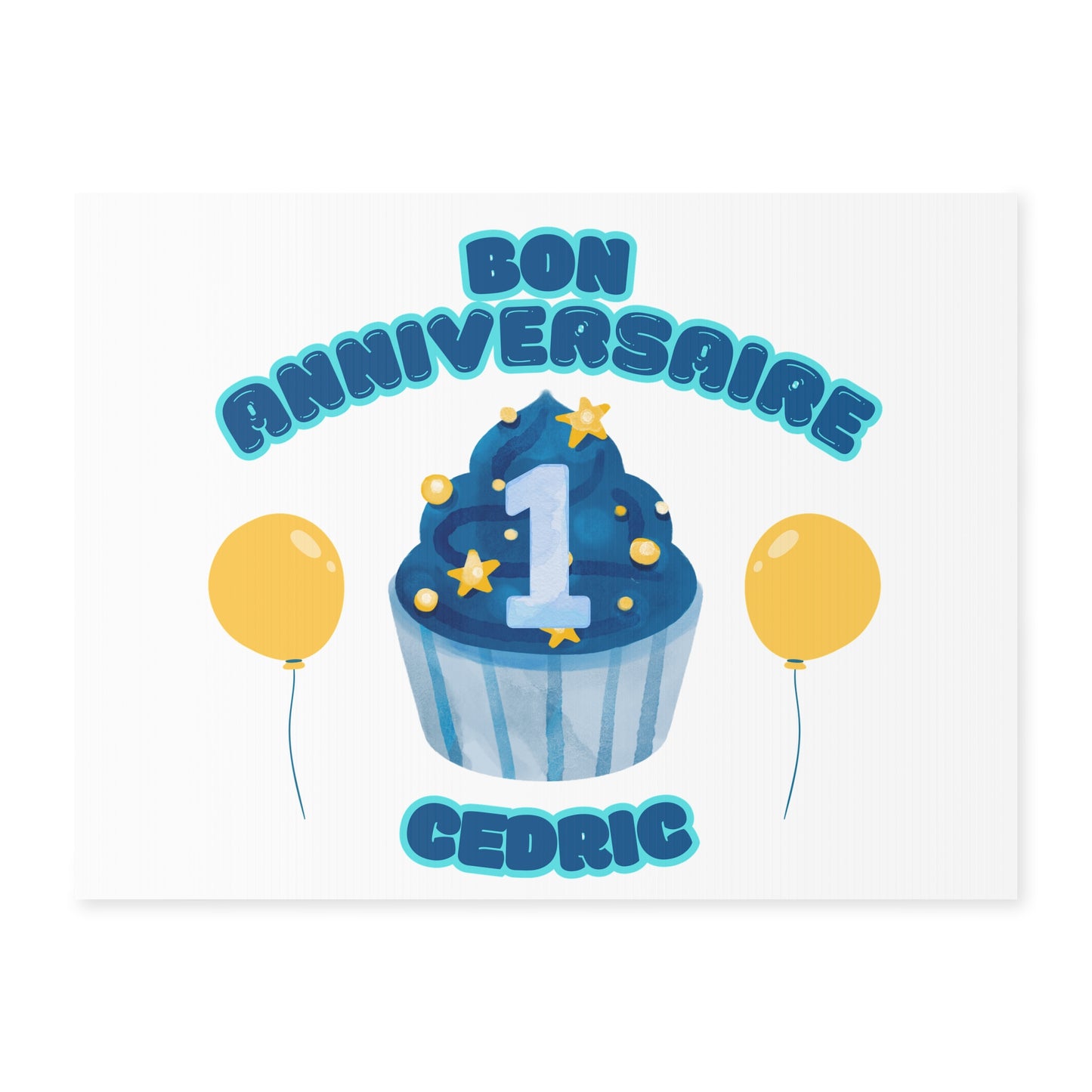 Bon Anniversaire Personalisiertes Geburtstagsschild