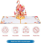 Floral Flamingo Pop Up Card - Frndly 8" x 6" by Paper Love