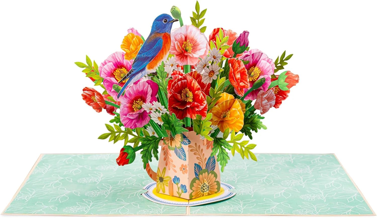 Poppy Blooms Pop Up Flower Bouquet Card by Paper Love