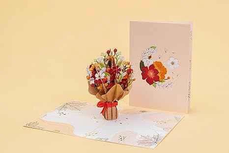 Fall Flower Bouquet Pop Up Card by Paper Love