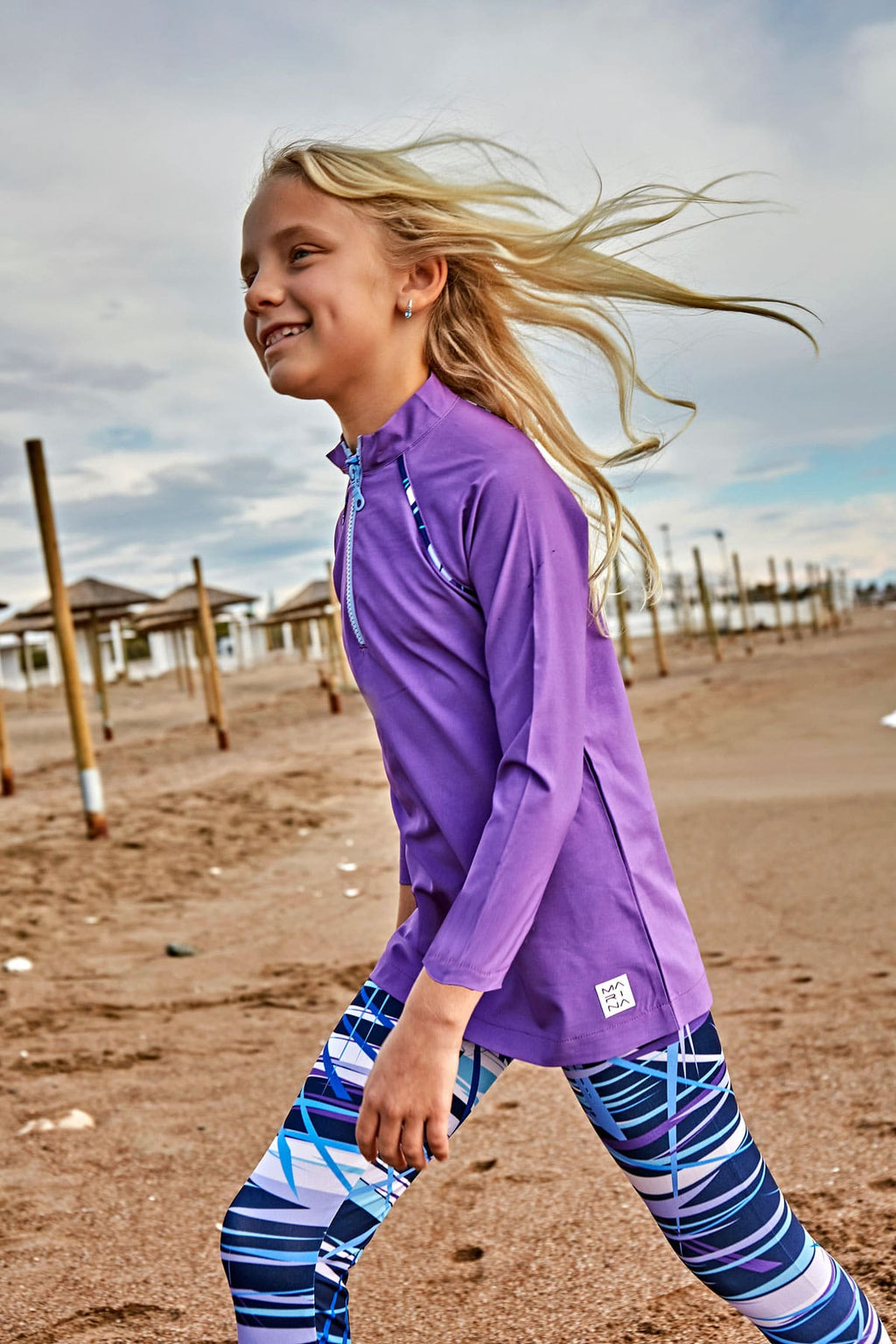 Woven Purple Girls Swimwear K2405
