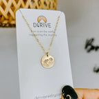 Hand Stamped Medium Coin Necklace by Derive Jewelry