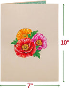 Poppy Blooms Pop Up Flower Bouquet Card by Paper Love