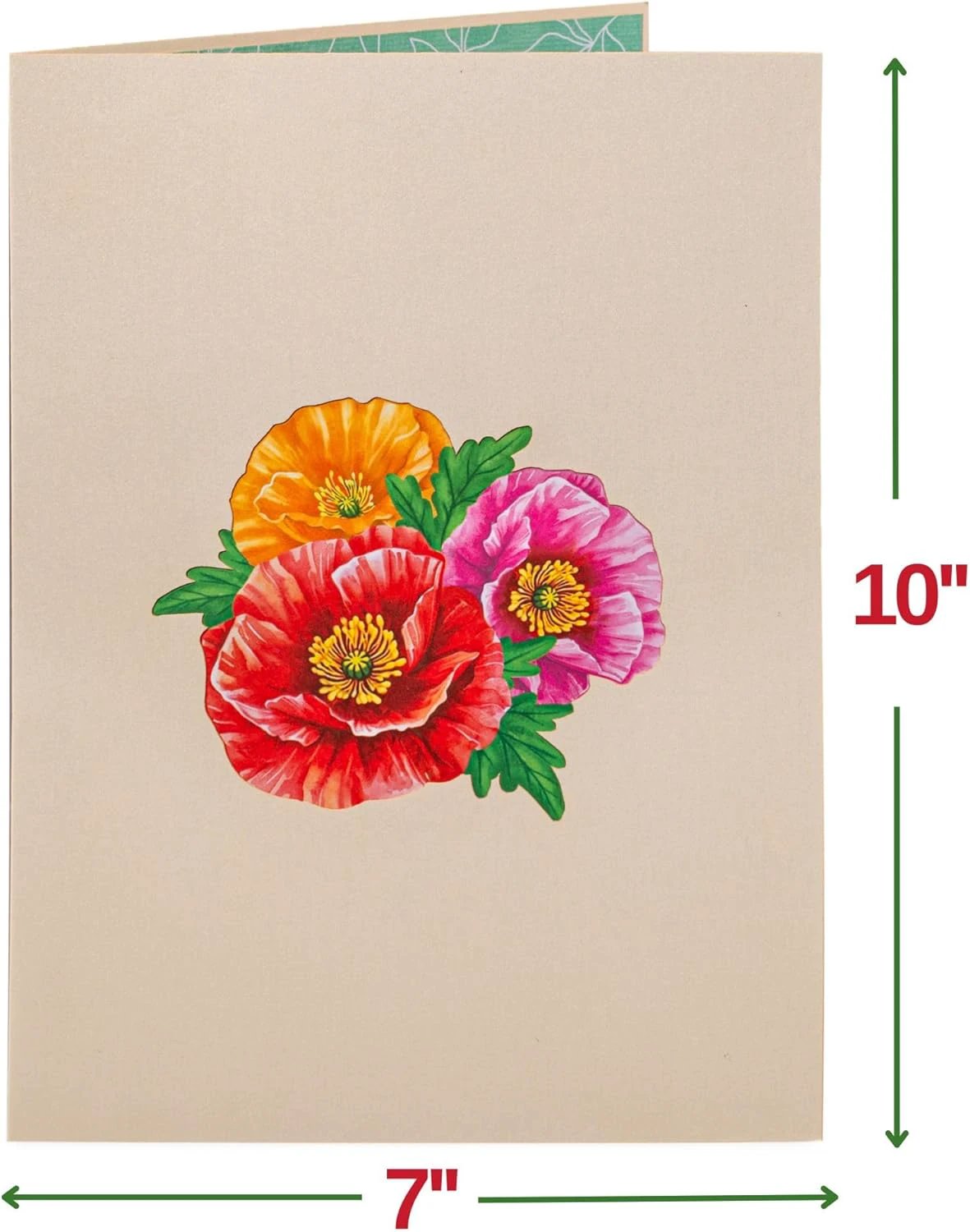 Poppy Blooms Pop Up Flower Bouquet Card by Paper Love