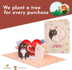 Purrfect Love Frndly Pop Up Card - 8"x6" by Paper Love