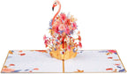 Floral Flamingo Pop Up Card - Frndly 8" x 6" by Paper Love
