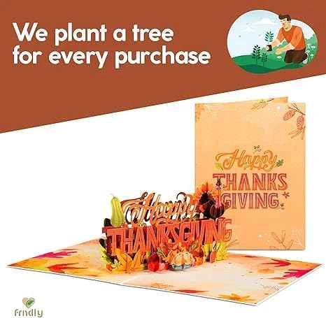 Happy Thanksgiving Friendly Pop Up Card by Paper Love