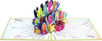 Happy Birthday Pop Up Card (Neon Green) by Paper Love