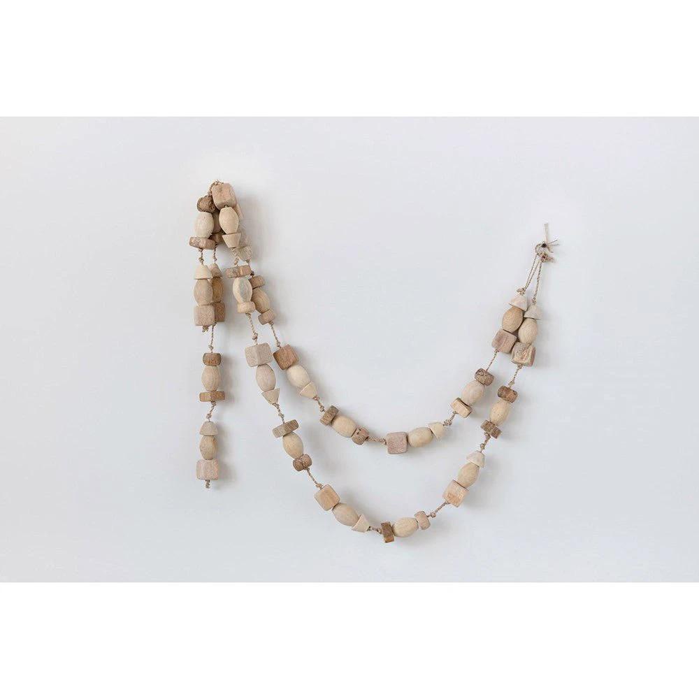 72" Mango Wood Bead Garland by White Cliff Studio