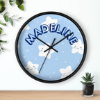 Customizable children's room name wall clock by Printify