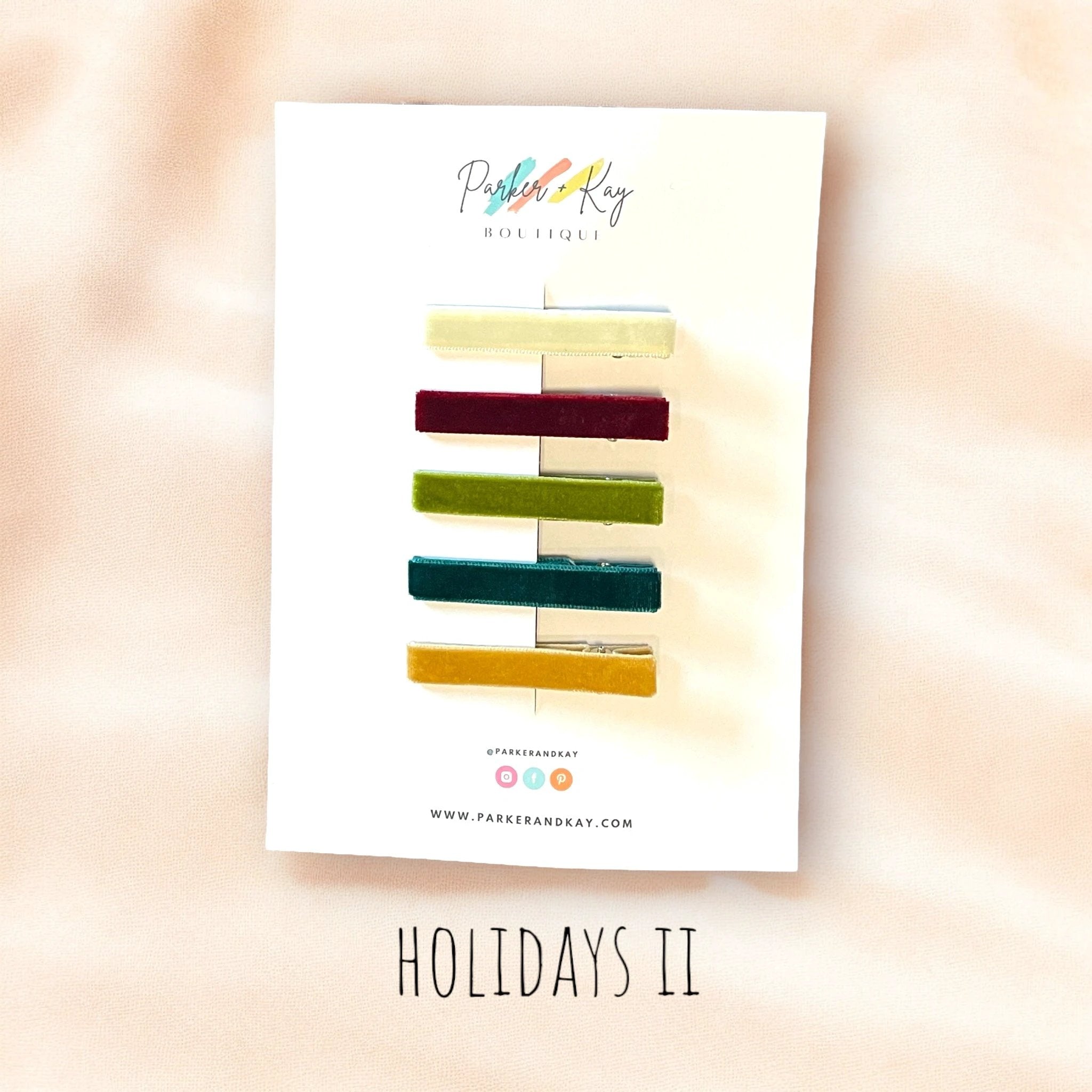 Velvet Bar Clip Set by Parker + Kay Creative