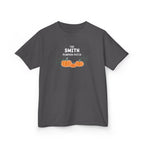 Custom Kids Family name Pumpkin Patch Tee, Personalized Fall Shirt for Family photos