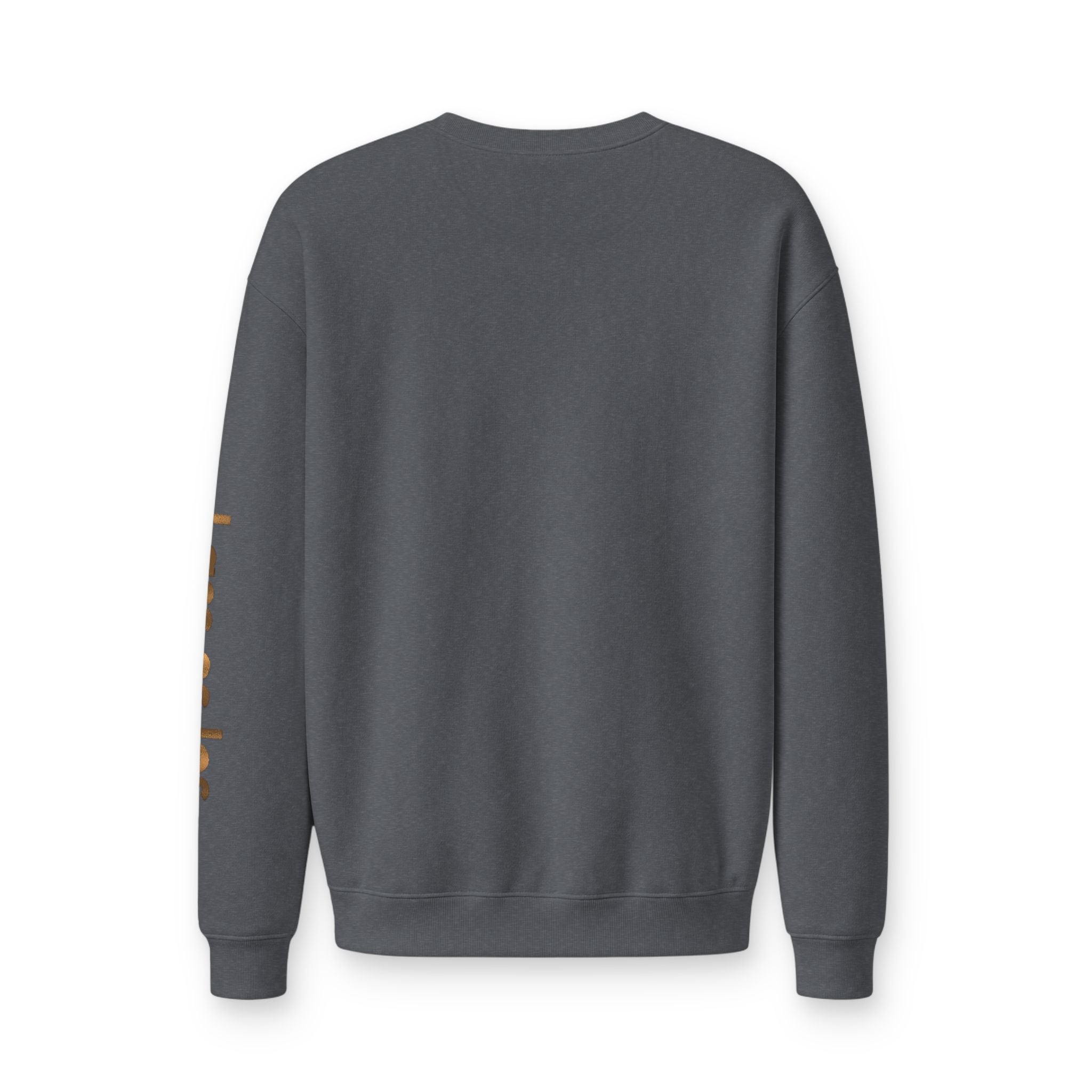 Im Hier Und Jetzt Crewneck Sweatshirt, metallic foil print German Phrase In the Here and Now, Let it go meditative phrases, Minimal Script
