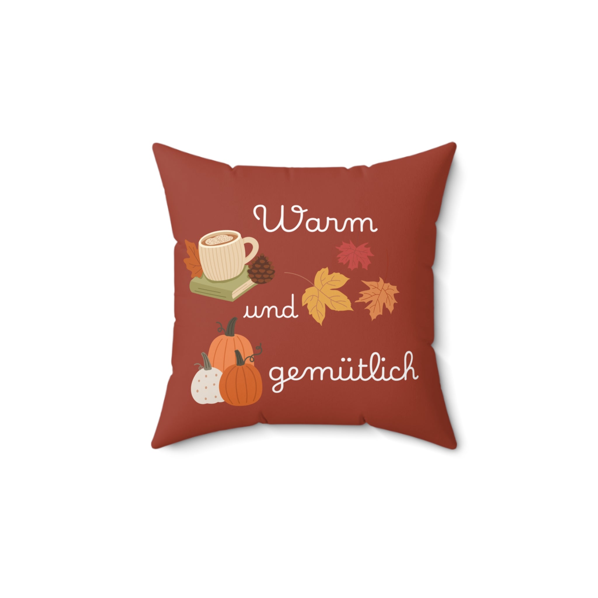 German Warm und gemütlich Autumn Cozy Pillow, Fall Decor Throw Pillow