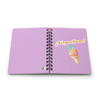 ¡Sí, por favor! (yes, please!) Spanish soft serve colorful lined Spiral Notebook, Pastel Ice Cream Journal