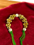 Karwachauth Combo - Designer Trinket Box, Scented Gajra, Ghungroo Bracelet & Bindi in Metal Gift Box